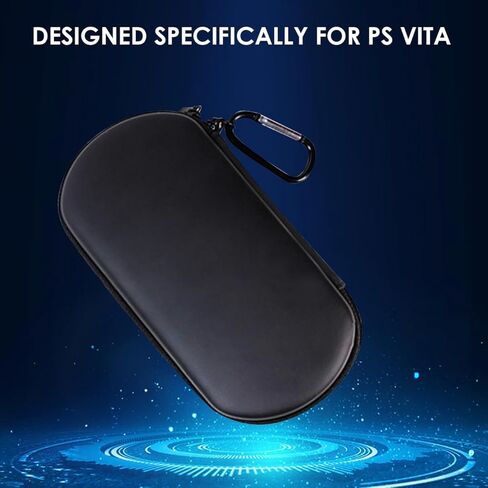 Wokyo Carrying Case for Vita, Shockproof Vita Travel Pouch Protective Travel Carry Shell Case Cover Compatible with PSV and Other Accessories for Vit, Black/Double Pocket/Large Capacity in Saudi Arabia