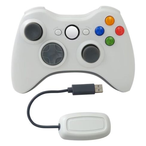 USonline911 2.4GHz Wireless Gamepad Controller with Dual Vibration for Xbox 360, Compatible for Xbox 360 / for X-box 360 Slim/for PC Windows 7 8 10 Systems (White) in Saudi Arabia