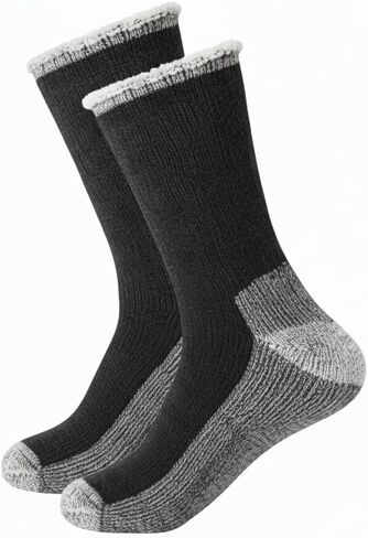 Merino Wool Hiking Socks Thermal Warm Crew Winter Boot Sock for Men & Women, Thick Outdoor Trekking Wool Socks, 1 Pair in Saudi Arabia