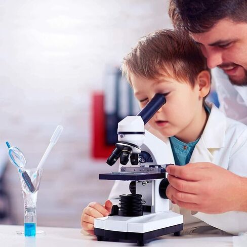 2500X Microscopes Biological Educational with Slides Set Phone Adapter in Saudi Arabia