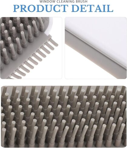 ABOOFAN Multi-Functional Window and Kitchen Cleaning Brush, White Silicone Scrubber, Portable Tool for Bathroom and Home Window Screen Cleaning in Saudi Arabia