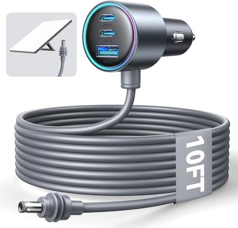 Starlink Mini Car Adapter with Waterproof Cord, Starlink Mini Accessories Car Charger [Dual PD 45W & USB-A 30W] Fast Charging Cigarette Lighter Adapter for RV, Boat, Trailer (16.4FT) in Kuwait