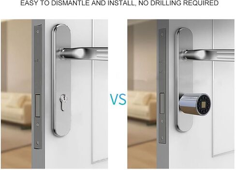 Sonow Smart Cylinder Door Lock, Smart Fingerprint Lock Keyless Entry Door Cylinder Lock for Security Aluminum Interior Door in Saudi Arabia