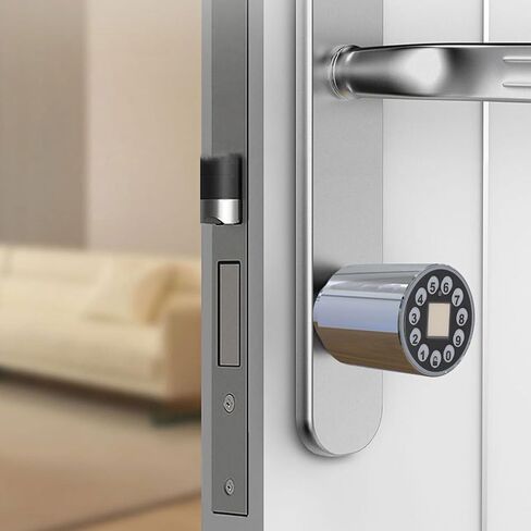 Sonow Smart Cylinder Door Lock, Smart Fingerprint Lock Keyless Entry Door Cylinder Lock for Security Aluminum Interior Door in Saudi Arabia
