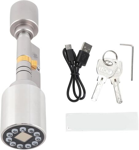Sonow Smart Cylinder Door Lock, Smart Fingerprint Lock Keyless Entry Door Cylinder Lock for Security Aluminum Interior Door in Saudi Arabia