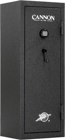 Cannon 24-Gun 30-Minute Fire Resistant Safe with Electronic Lock, Backup Key & ArmorGuard Impact-Resistant Coating – Steel Gun Safe with Adjustable Shelves & Triple Fin Smoke Seal (Black) in Saudi Arabia
