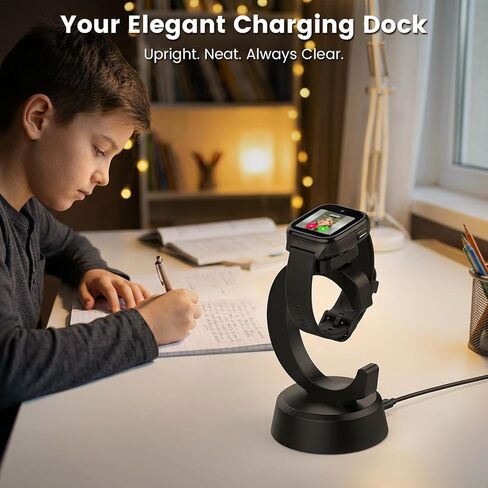 Charger Compatible with Cosmo Jr Track 5 4 3 Watch, Anti-Slip Charging Stand Dock with 3.35Ft USB Cable Cord, Kids Smartwatch Accessories in Saudi Arabia