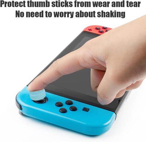 Switch Joycon Thumb Grip Caps, Soft Silicone Joystick Cover Compatible with OLED/Lite, Analog Stick Grips Button Covers for Switch Controllers (L-Mix) in Saudi Arabia