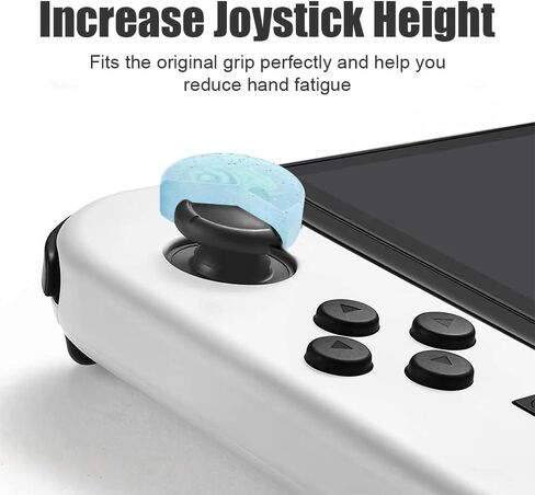 Switch Joycon Thumb Grip Caps, Soft Silicone Joystick Cover Compatible with OLED/Lite, Analog Stick Grips Button Covers for Switch Controllers (L-Mix) in Saudi Arabia