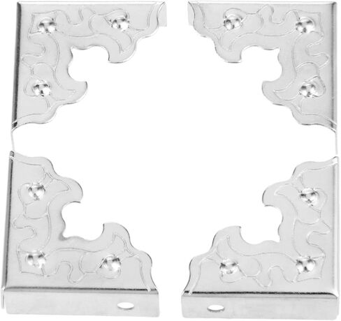 dophee 10Pcs Metal Decorative Corner Protectors, Vintage Style Edge Safety Guards Covers for Picture Frame Jewelry Box Gift Box Wooden Case Cabinet Furniture, Gold 0.98"x0.98"x0.35" in Saudi Arabia