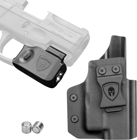 WARRIORLAND Taurus G3C IWB Kydex الحافظة مع مصباح يدوي تكتيكي لمسدس Taurus G2C / Taurus G3C، 150 لومن ضوء LED ومجموعة الحافظة in Kuwait