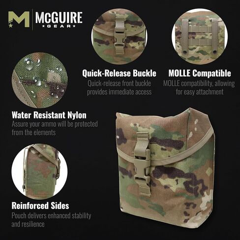 M McGuire Gear Mil-Spec US Saw Pouch, MOLLE Compatible Pouch - Made in USA in Kuwait
