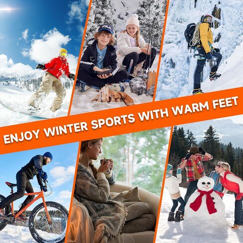 MMlove Heated Socks, Rechargeable Heated Socks for Men Women, 4000mAh Electric Socks with 3 Heating Levels, Washable Foot Warmers for Skiing, Camping, Hiking, Cycling, Outdoor Work in Saudi Arabia