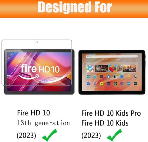 Screen Protector for 10/10 Kids/ 10 Kids Pro Tablet Tempered Glass, [Easy Installation] 2 Pack (10 / 10Kids/) Only applicable to 2023, 2024, 2025 Generation, not applicable to 2021. in Saudi Arabia