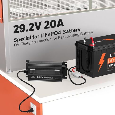 LiTime 24V 50Ah Deep Cycle Lithium Battery with 29.2V&14.6V 10A Charger, Bluetooth 5.0, Low-Temp Protection, Buit in 50A BMS, Group 24, Perfect for Trolling Motors, Yacht, Marine, Boat, RV in Saudi Arabia
