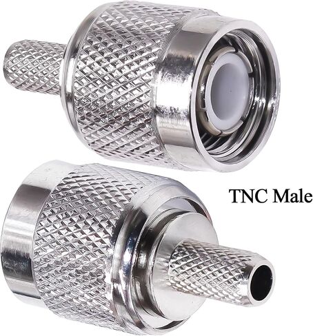 TUOLNK TNC ذكر موصل TNC ذكر التوصيل تجعيد موصل ل RG58 RG142 كابل محوري TNC نوع لحام موصل 10 قطعة in Saudi Arabia