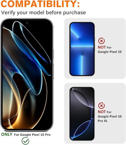 3 عبوات لواقي عدسة الكاميرا Google Pixel 10 Pro، زجاج مقسى 9 صلابة، واقي شاشة كاميرا عالي الدقة مضاد للخدش لهاتف Pixel 10 Pro in Kuwait