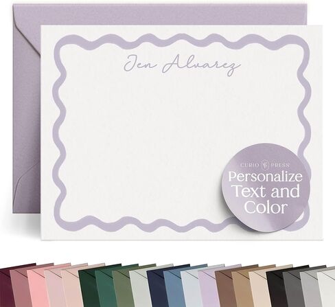Personalized Stationery for Women, Bow Flat Card with Custom Note Cards Name, Coquette & Balletcore-Inspired Personalized Note Cards with Envelopes For Women Custom Card Gift Idea - Tiny Bow Flat in Kuwait