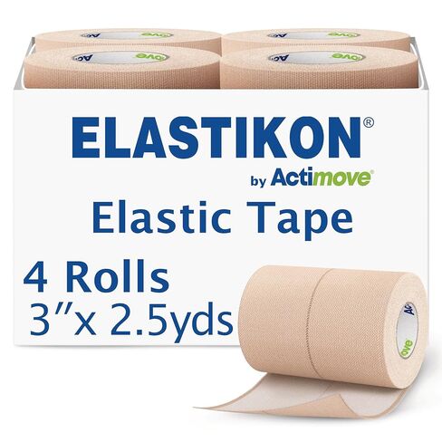 Actimove Elastikon Loastive Toar ، 3 "× 2.5" ، 4 عدد - دعم الضغط على الالتواء ، السلالات ، إصابات العضلات ، الانتعاش الرياضي ، التصميم المرن in Saudi Arabia