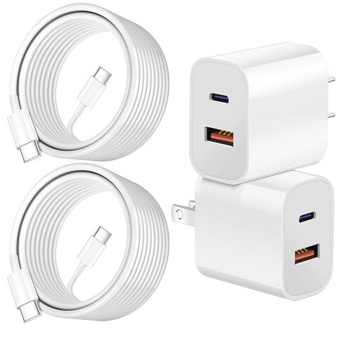 USB C Charger for iPhone 16 15,45W USB C iPhone 16 Super Fast Charger Block,2Pack Quick iPhone 16 15 Charger Fast Charger,10 FT Long USB C Charging Cord for iPhone 16 Pro Max/16 Pro/15 Pro Max/15 Plus in Kuwait