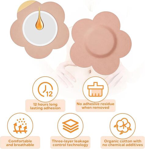 Castor Oil Patches – FDA/MDR/CE Certified Carrier Patches for Castor Oil, Medical-Grade Self-Adhesive Pads, Disposable Organic Cotton Belly Button Patch, Portable Breathable Anti Leakage No Wash in Saudi Arabia