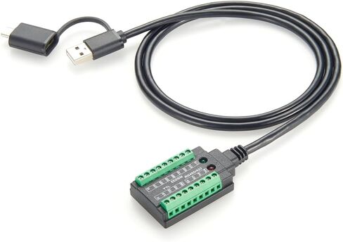 كابل محول تسلسلي 4 في 1 FTDI USB إلى RS232 RS485 RS422 TTL 3.3 فولت 5 فولت مع شريحة FT232RL بمنفذ مزدوج USB-A ومحول USB-C إلى منفذ COM مع كتلة طرفية للمودم والماسح الضوئي والنوافذ وMacOS (1M/3.3FT) in Kuwait