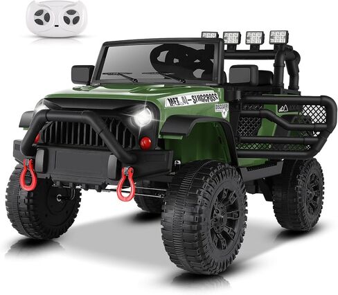 Hikole 24V Ride on Toys for Big Kids with Remote Control, 4X4 400W Battery Powered Truck with Bluetooth, Music, LED Lights, Shock Springs, Safety Belt, Power Wheels 24 Volt for Boys Girls 3-5, Pink in Saudi Arabia