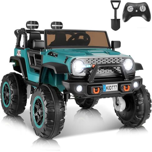 سيارة أطفال كهربائية Hikole 24V 4WD/2WD مع محرك قوي 4x4، جهاز تحكم عن بعد، تعليق زنبركي، موسيقى، ركوب أطفال كهربائي بمقعدين على شاحنة مع 20 مقعد عريض جدًا، أضواء LED ملونة، وردي in Kuwait