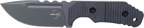 سكين Boker Plus Little Dvalin ذو الشفرة الثابتة EDC، مقابض G10 من الفولاذ D2 المطلي باللون الأسود مع غمد كيديكس الأسود، صممه ديرك هوفميستر (نقطة Spearpoint) in Kuwait