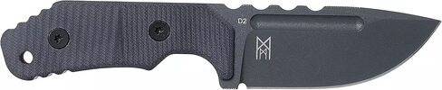 سكين Boker Plus Little Dvalin ذو الشفرة الثابتة EDC، مقابض G10 من الفولاذ D2 المطلي باللون الأسود مع غمد كيديكس الأسود، صممه ديرك هوفميستر (نقطة Spearpoint) in Kuwait
