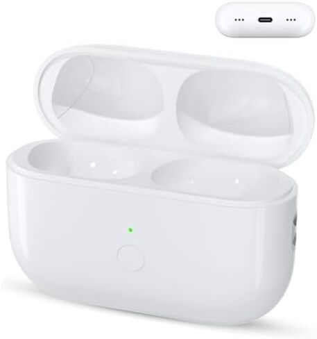 حافظة شحن لاسلكية بديلة Airpod Pro، حافظة شحن متوافقة مع Air Pod Pro الجيل الأول والثاني، استبدال علبة شاحن Airpods Pro 1&2، اقتران بلوتوث (النوع C) in Kuwait
