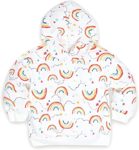 Toddler Unisex Rainbow Hoodie - Breathable, Soft & Lightweight for Everyday Fall Spring Clothes 4T-7T in Saudi Arabia