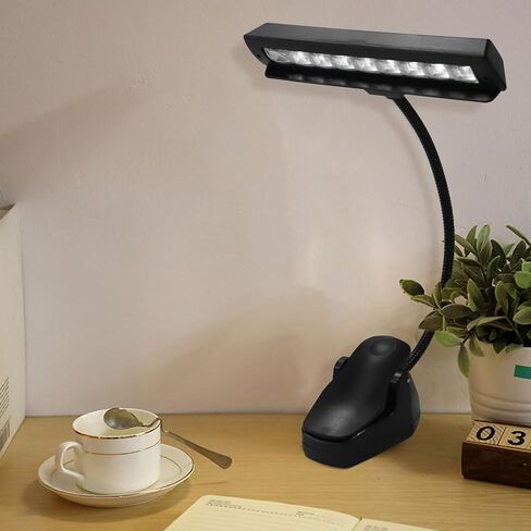 BESPORTBLE USB Rechargeable LED Music Stand Lamp Clip Light for Piano and Guitar, Foldable Music Score Reading Lamp with Adjustable Neck, Eye Protection Table Light for Night Studying in Kuwait