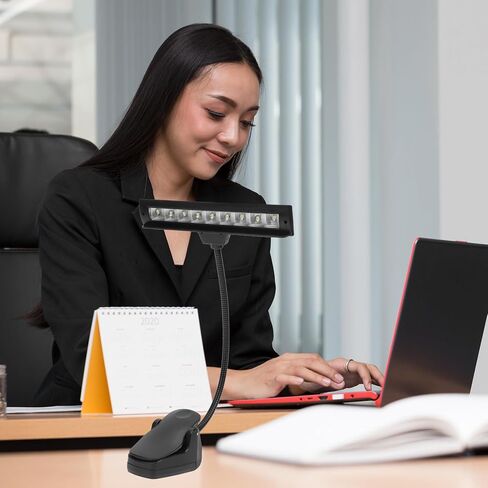 BESPORTBLE USB Rechargeable LED Music Stand Clip Light for Musicians, Adjustable Eye Protection Reading Lamp with Foldable Clip for Piano and Guitar Sheet Music, Small Portable Bedside Table in Kuwait