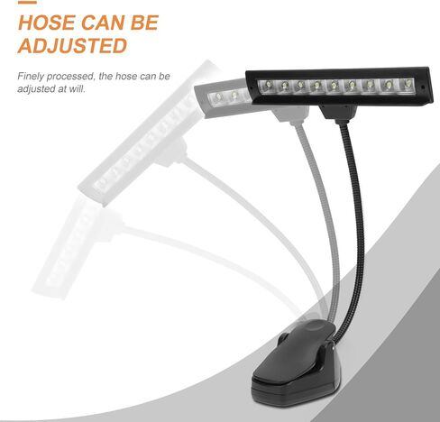 BESPORTBLE USB Rechargeable LED Music Stand Clip Light for Musicians, Adjustable Eye Protection Reading Lamp with Foldable Clip for Piano and Guitar Sheet Music, Small Portable Bedside Table in Kuwait