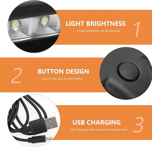 BESPORTBLE USB Rechargeable LED Music Stand Clip Light for Musicians, Adjustable Eye Protection Reading Lamp with Foldable Clip for Piano and Guitar Sheet Music, Small Portable Bedside Table in Kuwait