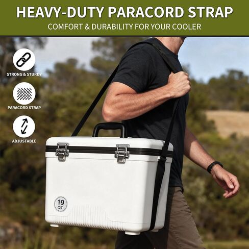 Cooler Strap Compatible with Engel Cooler, with Length Adjustable Nylon Strap and Comfortable Shoulder Pad, Ideal Cooler Straps for Outdoor Use in Kuwait