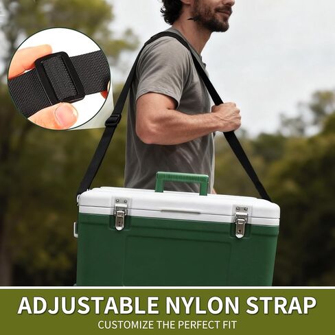 Cooler Strap Compatible with Engel Cooler, with Length Adjustable Nylon Strap and Comfortable Shoulder Pad, Ideal Cooler Straps for Outdoor Use in Kuwait