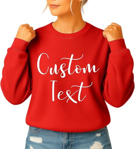Personalized Name Sweatshirt, Custom Colorful Letters Unisex Cozy Crewneck, Custom Text Pullover for Adults in Saudi Arabia
