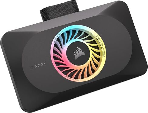 CORSAIR XG3 RGB Hybrid GPU Water Block – Hybrid Custom Cooling, Compatible with 5080, 5070 Ti, & 5070 GPUs, 18 Addressable RGB LEDs, iCUE Link Connectivity, Built-in Temperature Sensor – Black in Saudi Arabia