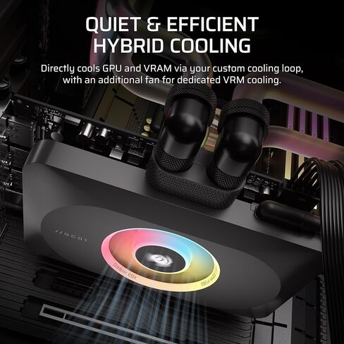 CORSAIR XG3 RGB Hybrid GPU Water Block – Hybrid Custom Cooling, Compatible with 5080, 5070 Ti, & 5070 GPUs, 18 Addressable RGB LEDs, iCUE Link Connectivity, Built-in Temperature Sensor – Black in Saudi Arabia