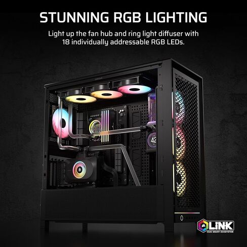 CORSAIR XG3 RGB Hybrid GPU Water Block – Hybrid Custom Cooling, Compatible with 5080, 5070 Ti, & 5070 GPUs, 18 Addressable RGB LEDs, iCUE Link Connectivity, Built-in Temperature Sensor – Black in Saudi Arabia