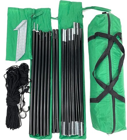 Kamp-Rite KAMPAWN319 SUV Sport Multi Use Outdoor Shade Shelter Tent Camping Awning w/ 3 Poles, 2 Legs, & Carry Bag, Jolly Green in Saudi Arabia