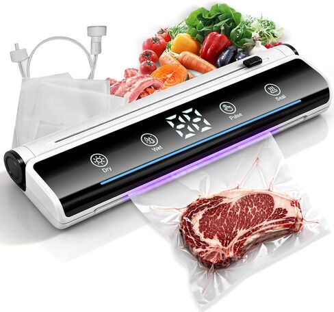 WTWD All-in-One Vacuum Sealer System with Hose, Vacuum sealer with Extra Large Touchscreen & Voice, 30cm Seal Bar, Dry/Moist Modes, UV Sanitizing Light, 80kPa Strong Suction for Locking Freshness in Saudi Arabia
