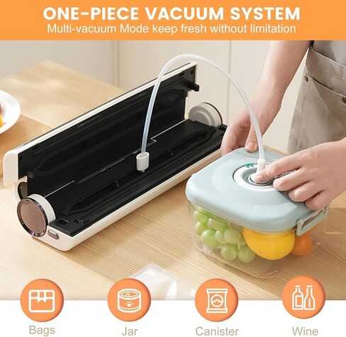 WTWD All-in-One Vacuum Sealer System with Hose, Vacuum sealer with Extra Large Touchscreen & Voice, 30cm Seal Bar, Dry/Moist Modes, UV Sanitizing Light, 80kPa Strong Suction for Locking Freshness in Saudi Arabia