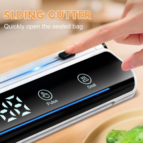 WTWD All-in-One Vacuum Sealer System with Hose, Vacuum sealer with Extra Large Touchscreen & Voice, 30cm Seal Bar, Dry/Moist Modes, UV Sanitizing Light, 80kPa Strong Suction for Locking Freshness in Saudi Arabia