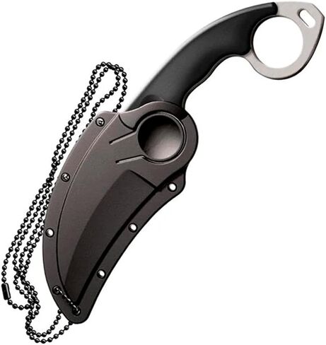 وكيل مزدوج من الفولاذ البارد متين وخفيف الوزن ياباني AUS8A فولاذ Karambit على شكل 3 بوصات شفرة ثابتة سكين صيد تكتيكي خارجي، مقبض Kray-Ex، غمد آمن in Saudi Arabia