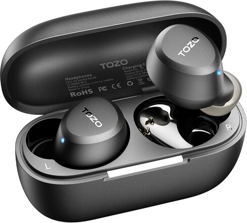 TOZO A1 Wireless Earbuds Bluetooth 5.3 Light Weight in Ear IPX5 Waterproof Headphones 2 Mic for AI Calls, Immersive Premium Sound Bass Headset with Charging Case, 32 Presets EQ Customization via App in Saudi Arabia