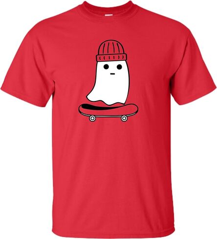 تي شيرت Go All Out Skater Ghost Funny Halloween Skateboard للرجال والنساء والشباب in Saudi Arabia