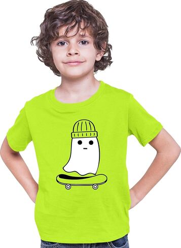 تي شيرت Go All Out Skater Ghost Funny Halloween Skateboard للرجال والنساء والشباب in Saudi Arabia